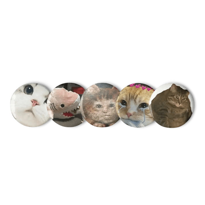 Set of Pin Buttons: Meme Cats 14 product image (3)