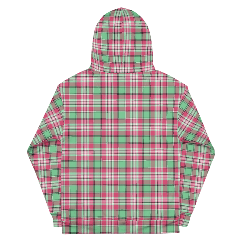 Mint Green and Pink Plaid Hoodie product image (7)