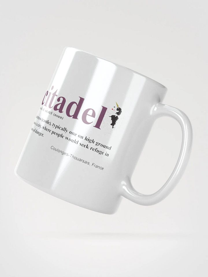 White Glossy Mug with Citadel Definition in English (and Baxter) product image (2)