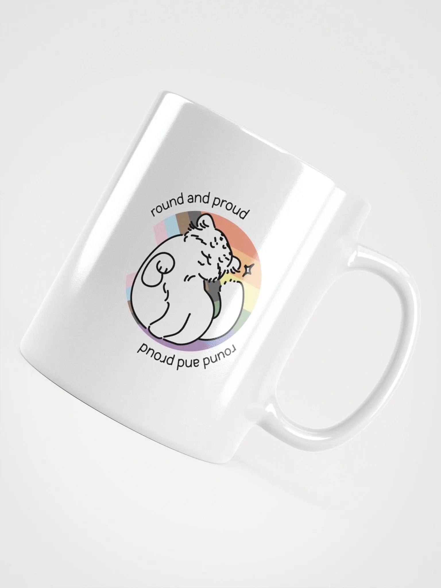 Round and Proud Manul Pride Pastels Version - White Mug product image (11)