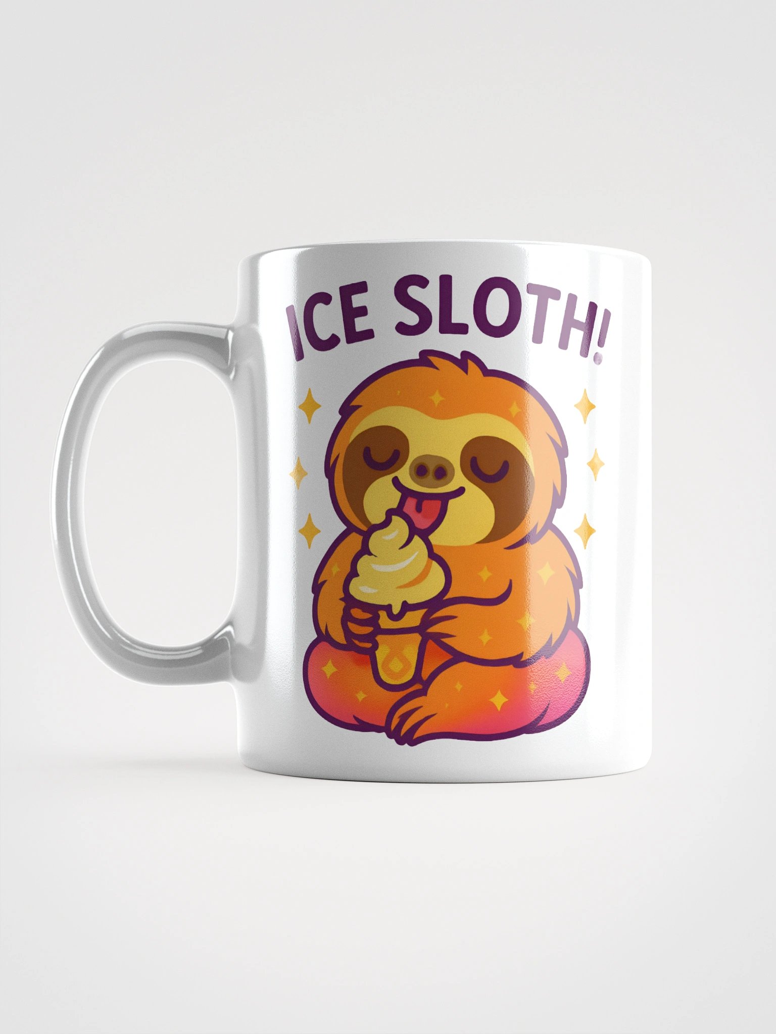 Ice Sloth Mug – Cute Slow-Movin’ Sloth with Soft Serve Ice Cream Design product image (6)
