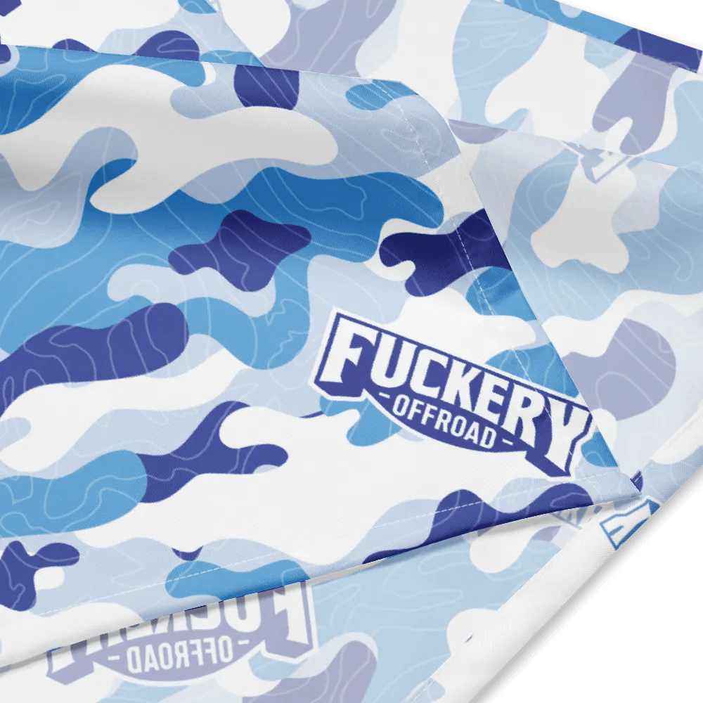 Fuckery Offroad Camo Topo Bandana - Blue product image (3)