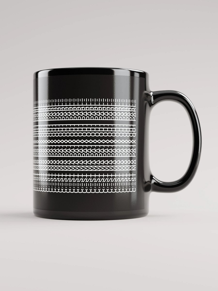 Mug Noir Codé Zen Blanc - C'est ma Paix qui Parle - Cadeau élégant product image (1)