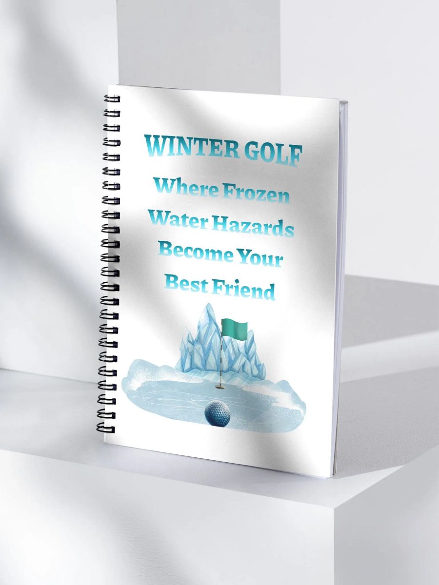 Winter Golf Funny Golfing Scene Spiral Notebook product image (3)