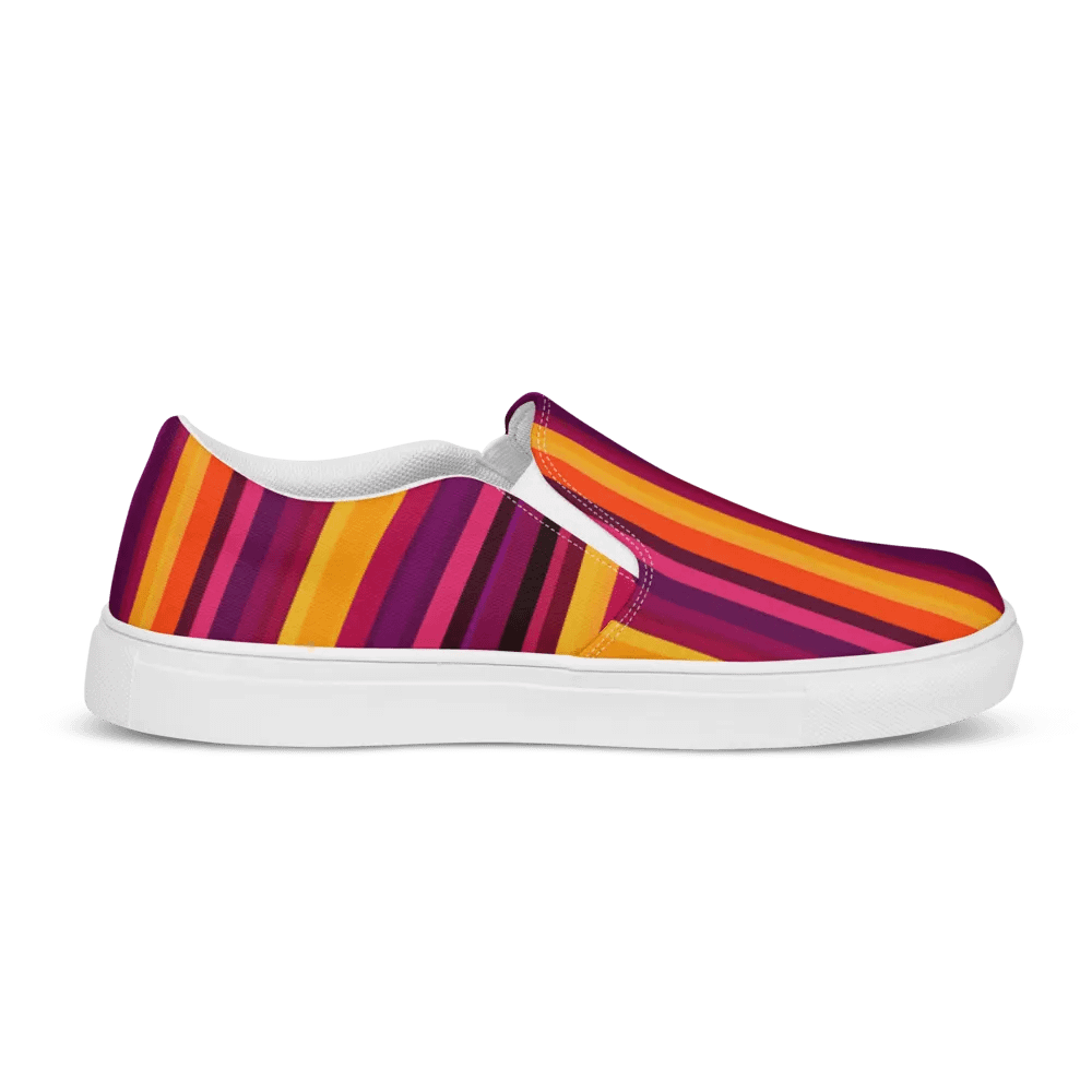 Glorious Sunset Stripes Women's Slip-On Shoes product image (7)