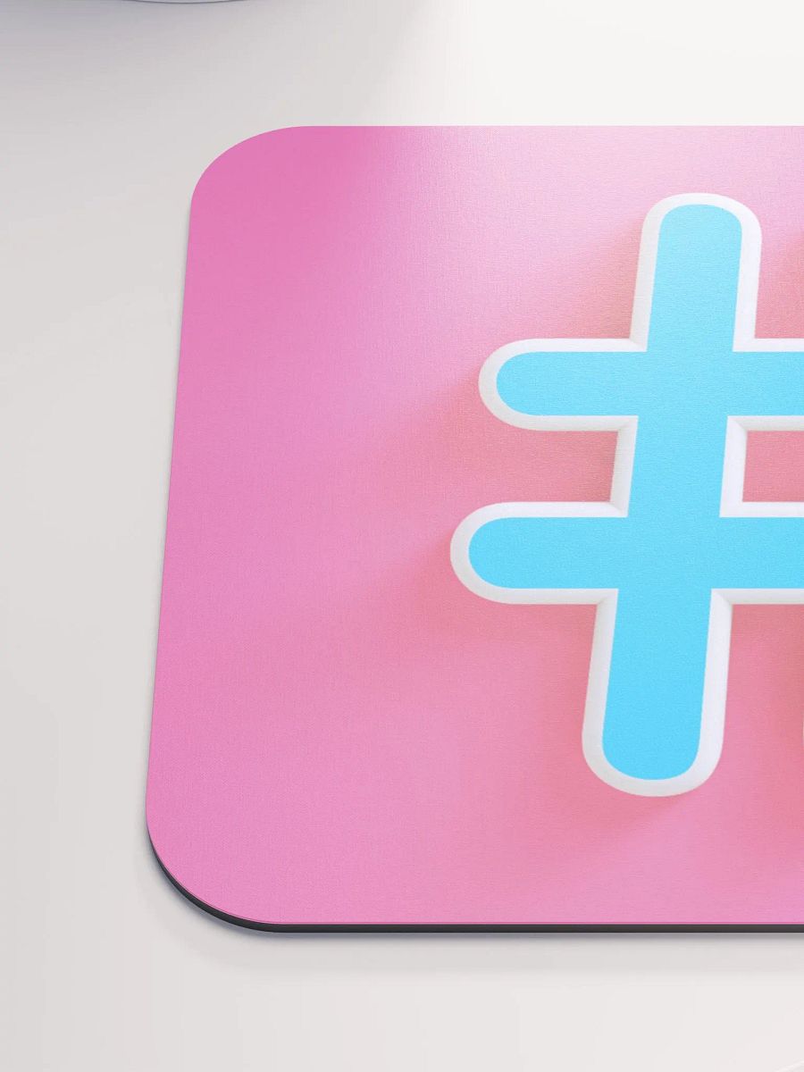 Trendy Blue Hashtag Mouse Pad product image (6)