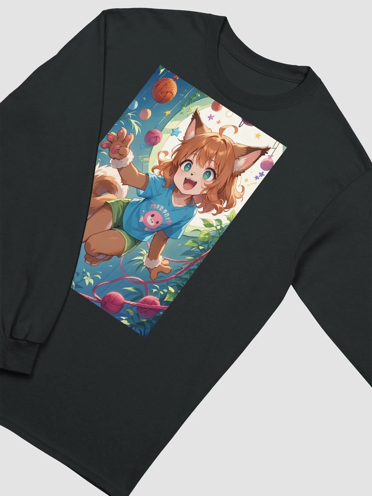 Animated Cat Girl Comfort Long Sleeve Tee product image (35)