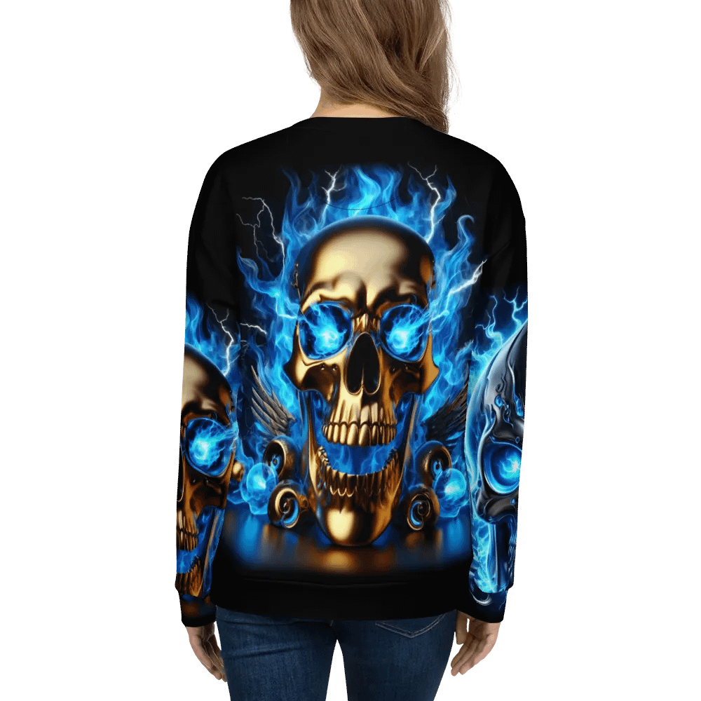Ethereal Skull Flames - Unisex Sweatshirt #17 product image (7)