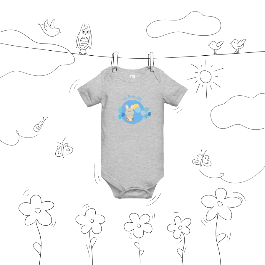 Bunny Balloon Bash Baby Onesie product image (36)