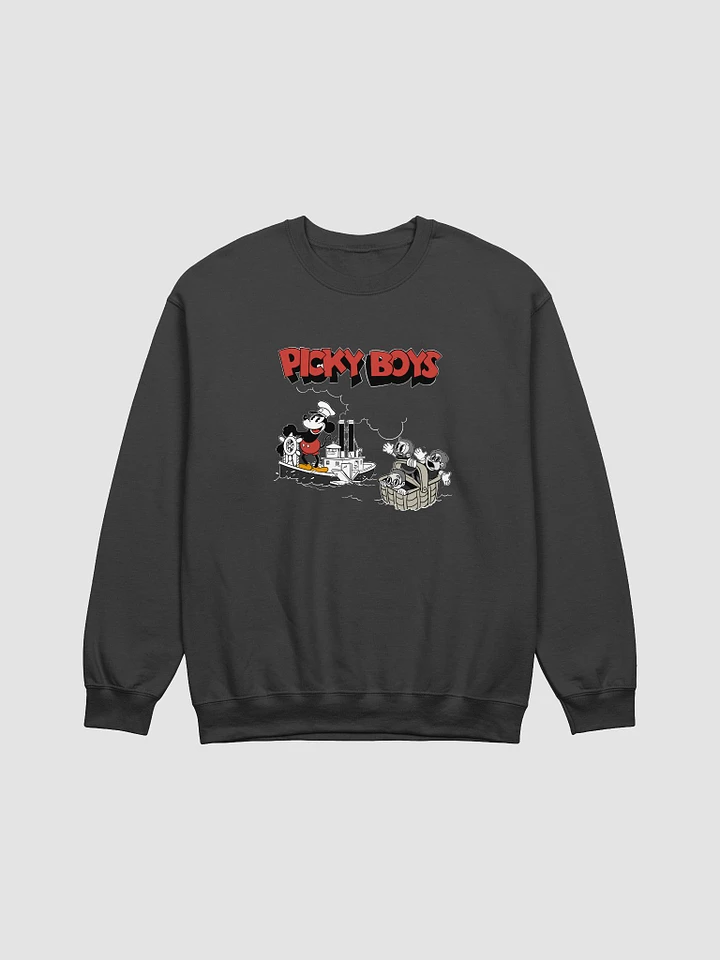 Mouse Boat Crewneck Sweatshirt (Black) product image (1)