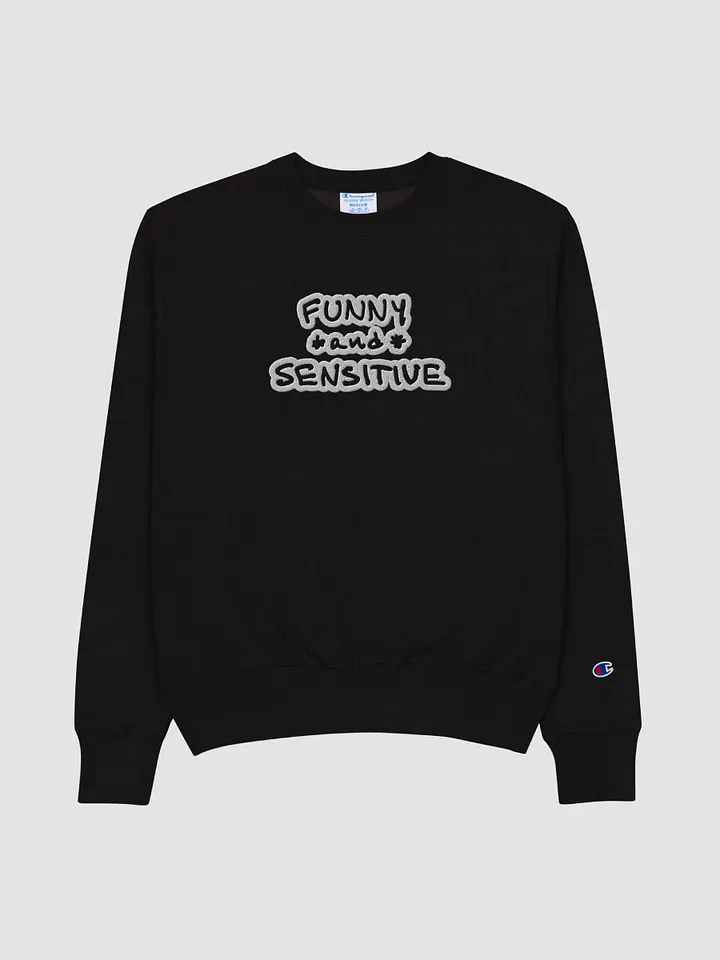 FUNNY *and* SENSITIVE (bubble design) embroidered Champion Crewneck Sweatshirt product image (1)