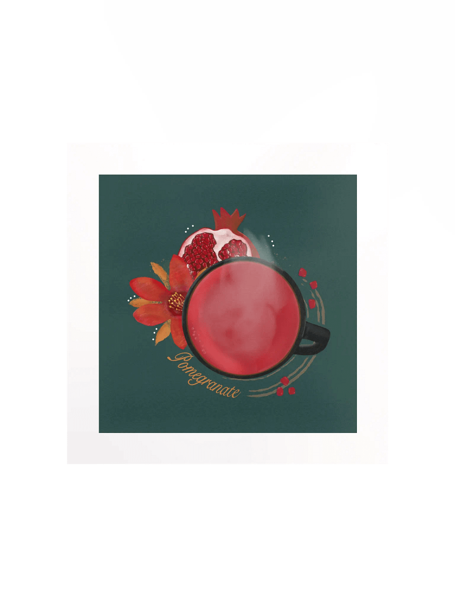 Pomegranate Herbal Tea Matte Poster - Green product image (1)