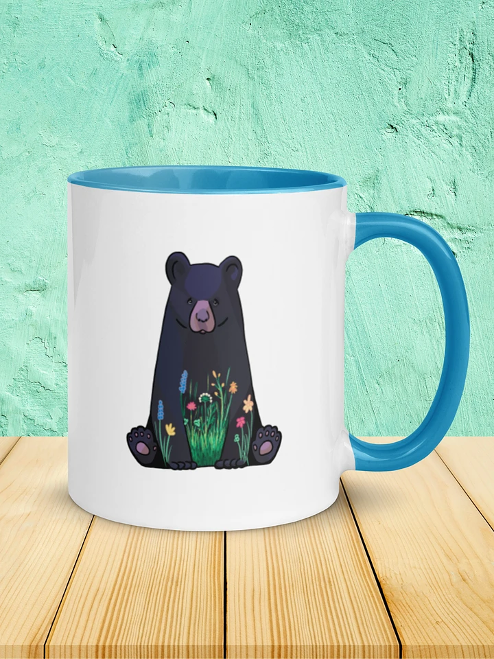 Bear in Meadow Ceramic Mug with Color Inside product image (1)