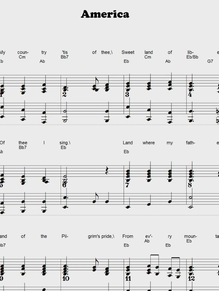America - CS - Piano sheet music product image (1)