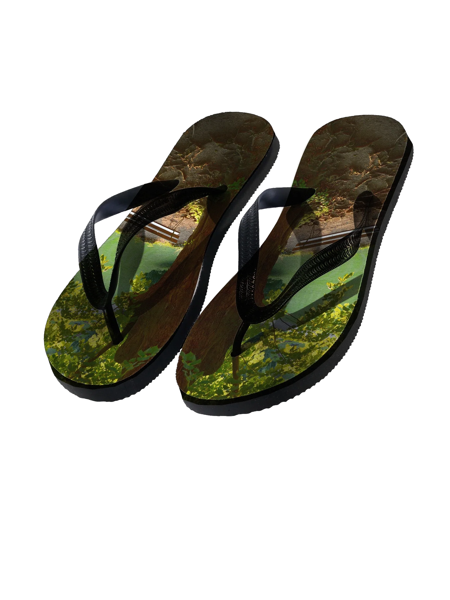 Flip flops - Parkbank unter einem Baum product image (1)