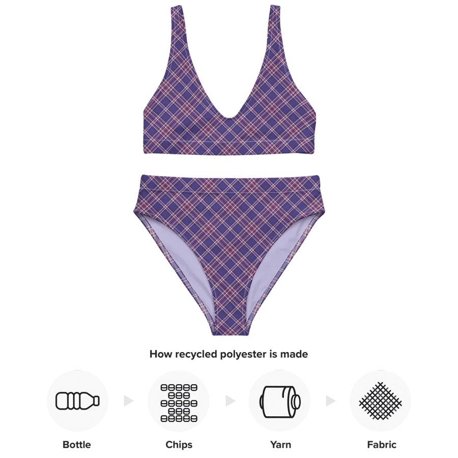 Purple Orchid and Violet Plaid Bikini product image (10)