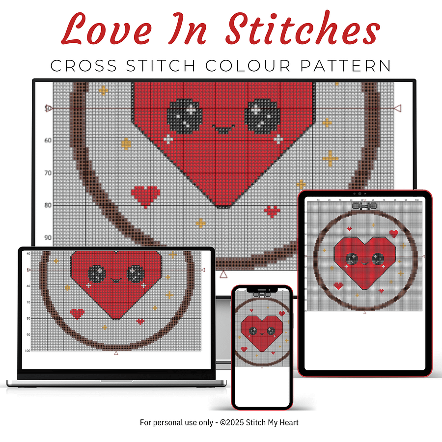 Love In Stitches Cross Stitch Pattern product image (3)