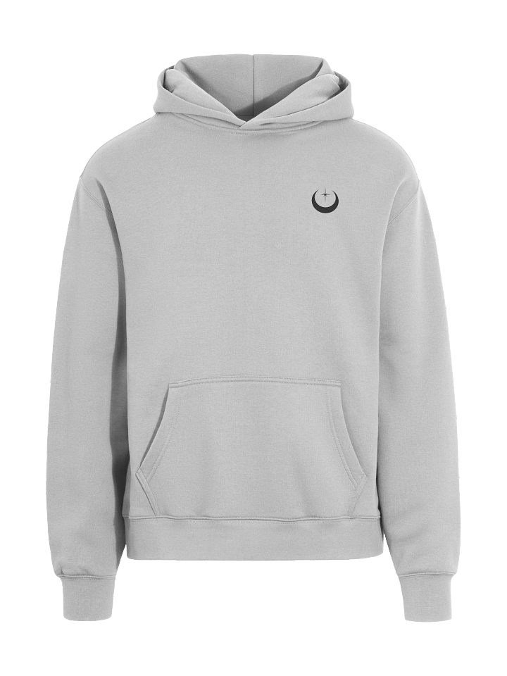 Grey Gothic Bat and Skull Oversized Hoodie product image (2)