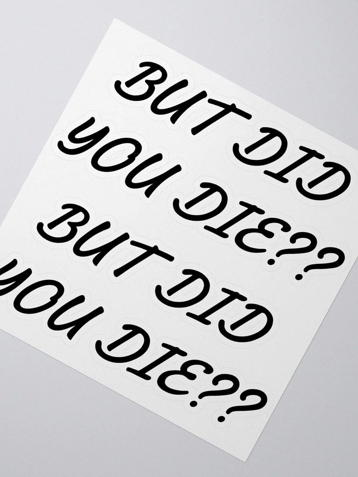 But Did You Die?? product image (6)