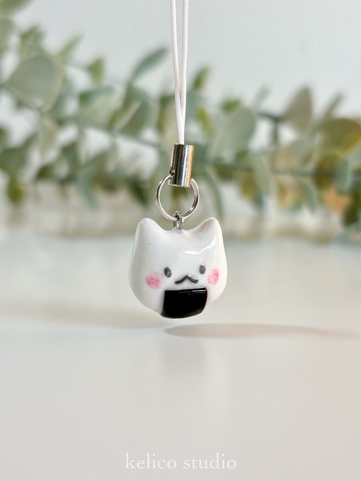 bonded pair (bundle deal): cherry blossom cat & nekogiri • clay charm product image (2)