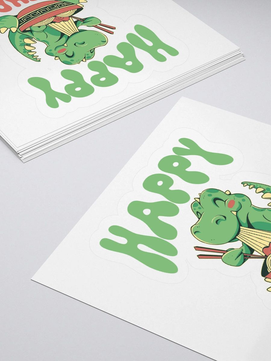 Happy Birthday (Dinosaur Eating Noodles) Sticker product image (4)