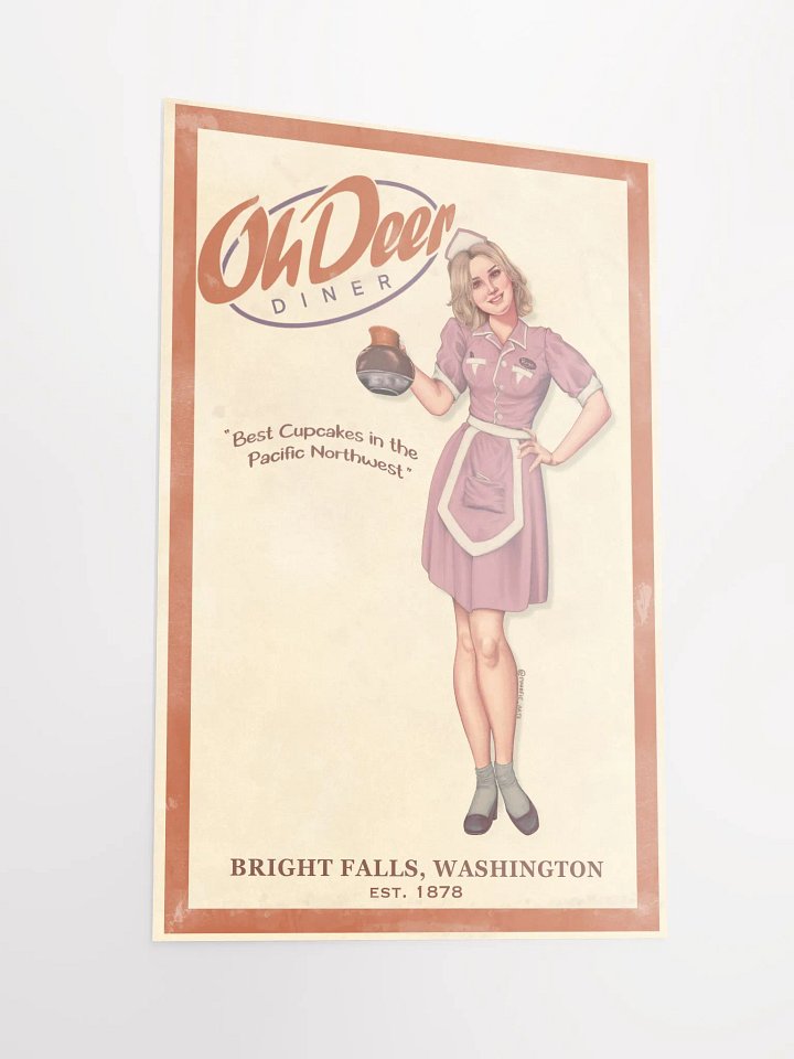 Oh Deer Diner Vintage Poster product image (2)