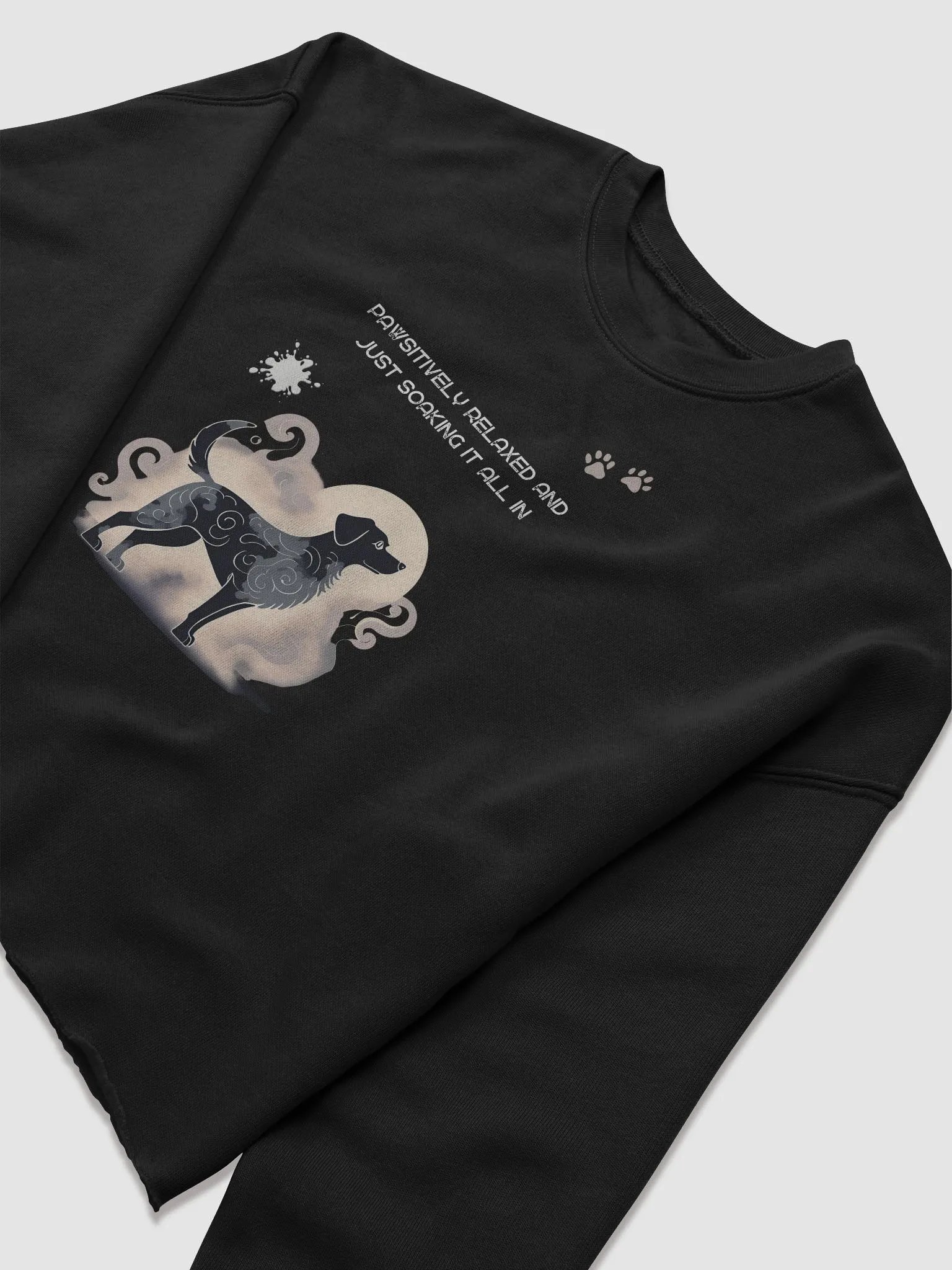 Swirling Canine Dreams Crop Sweatshirt product image (5)