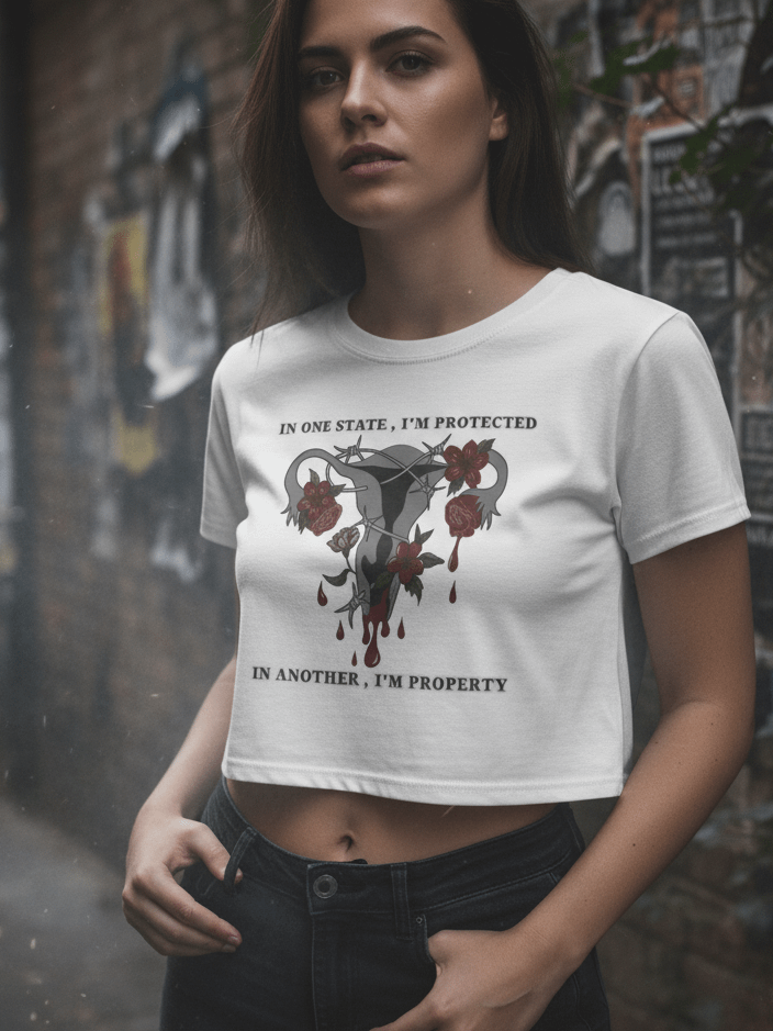 Barbed Wire Uterus — Crop Tee product image (1)