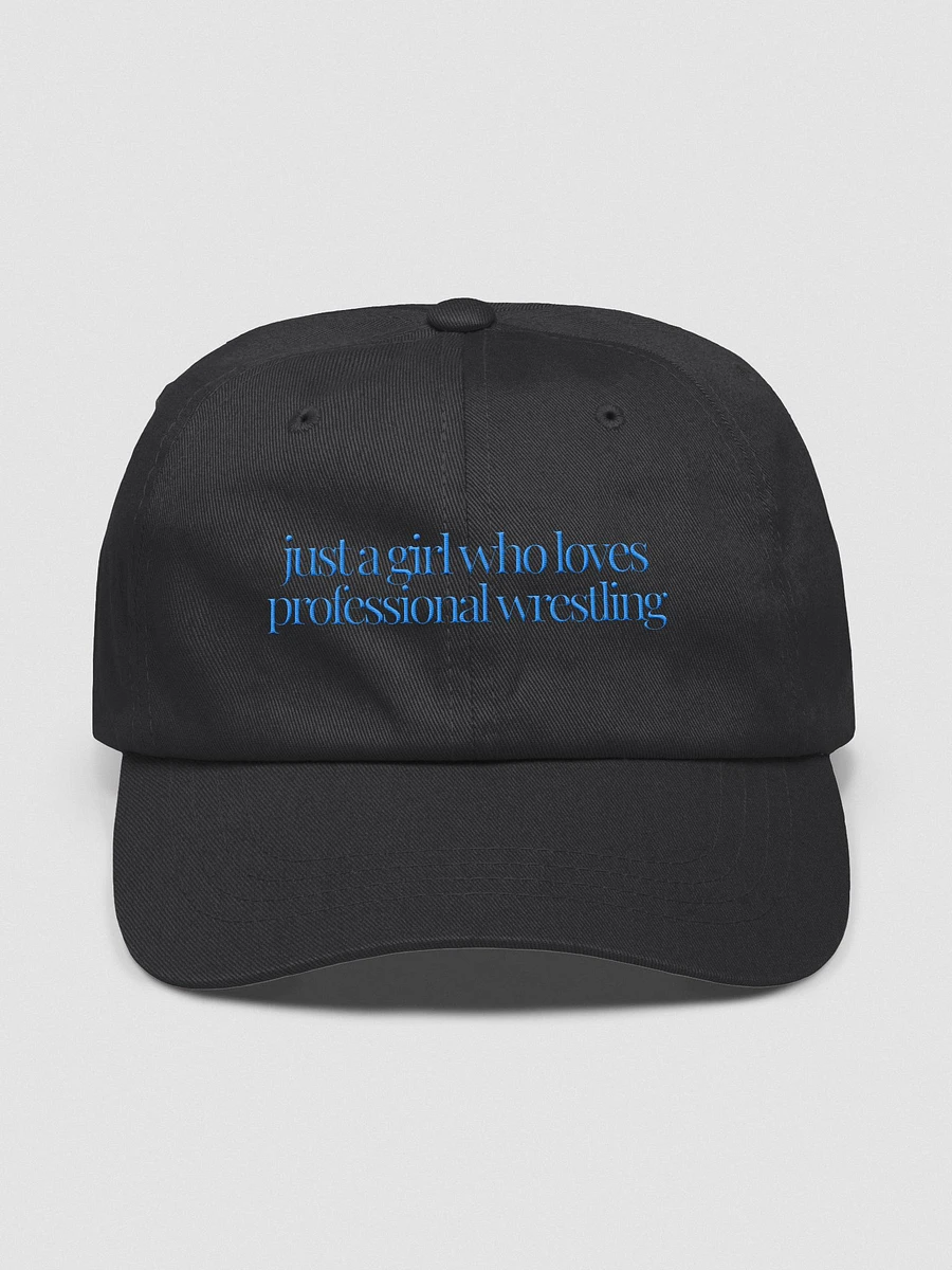 Just A (Wrestling) Girl Embroidered Dad Hat - Light Blue Font product image (1)