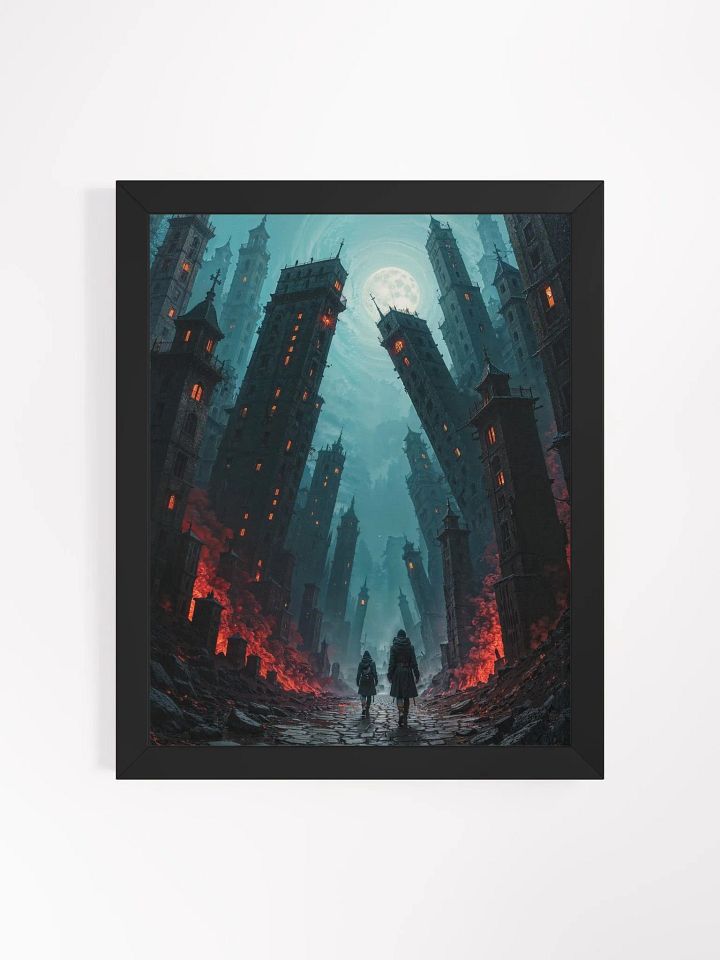 Moonlit Gothic Dystopia Framed Print product image (2)