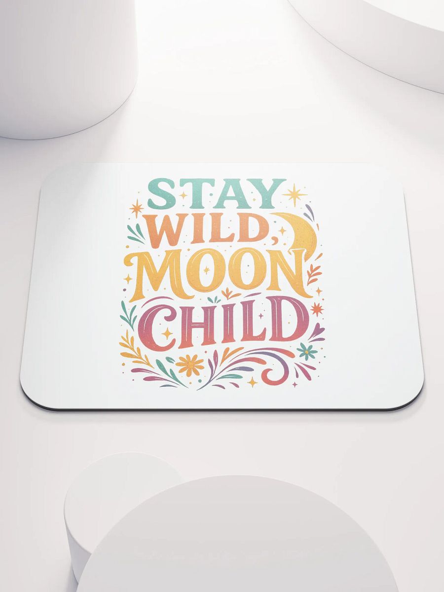 Stay Wild Moon Child Mouse Pad – Celestial Desk Decor product image (1)