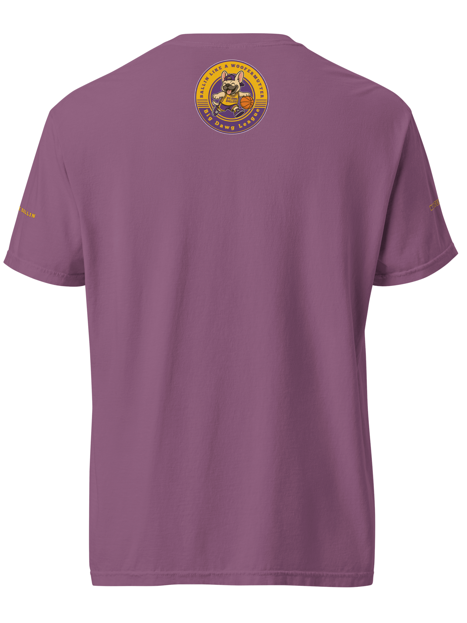 French Bulldog Ballin Like A WooferMutter™ Unisex Garment-Dyed Heavyweight T-Shirt product image (3)