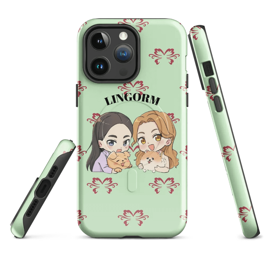 LingOrm Collection Apple Phone Case (Green Color with Butterflies Design) product image (1)