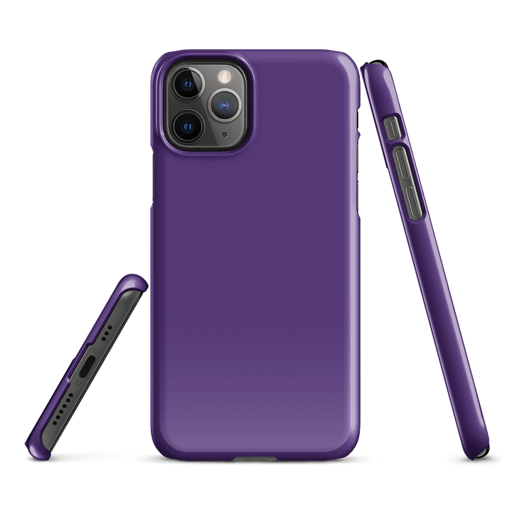 Indigo Violet Solid Color iPhone® Glossy Snap Case product image (2)