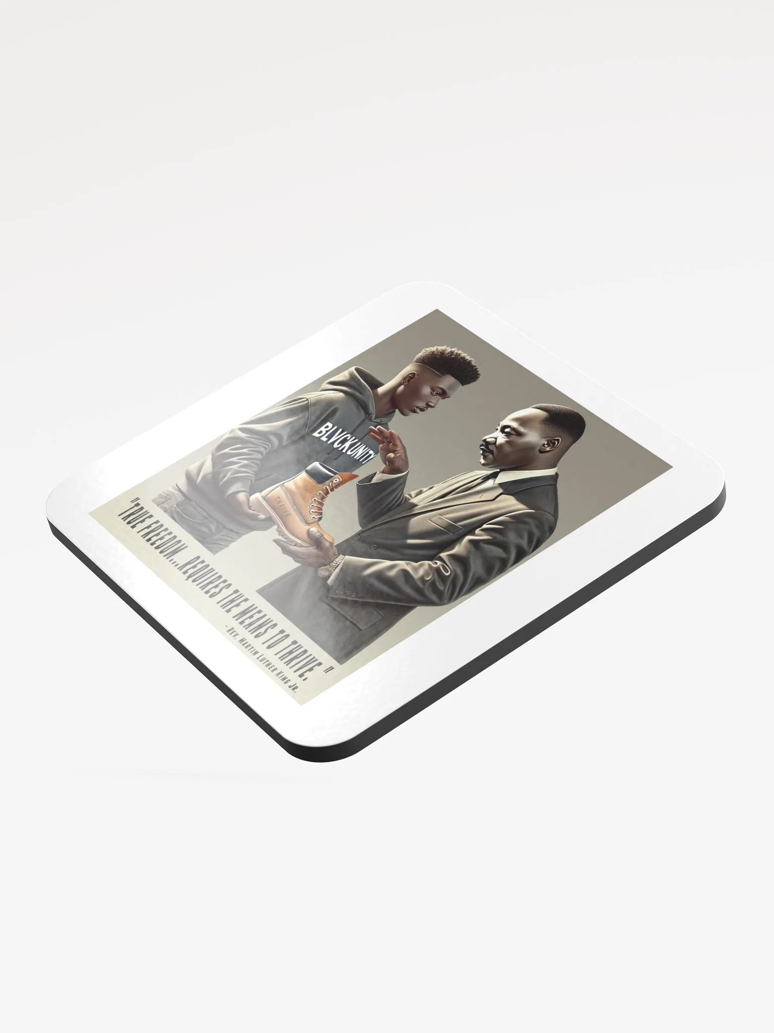 BLVCKUNITY. "True Freedom" Cork Coasters – Protect Your Surface, Inspire Your Space product image (3)