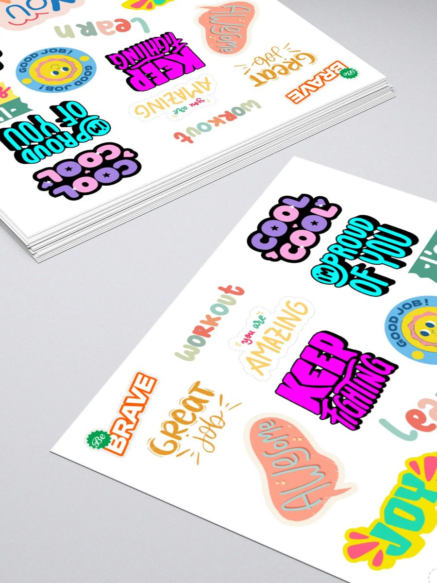 Motivational Kiss Cut Sticker Pack product image (10)