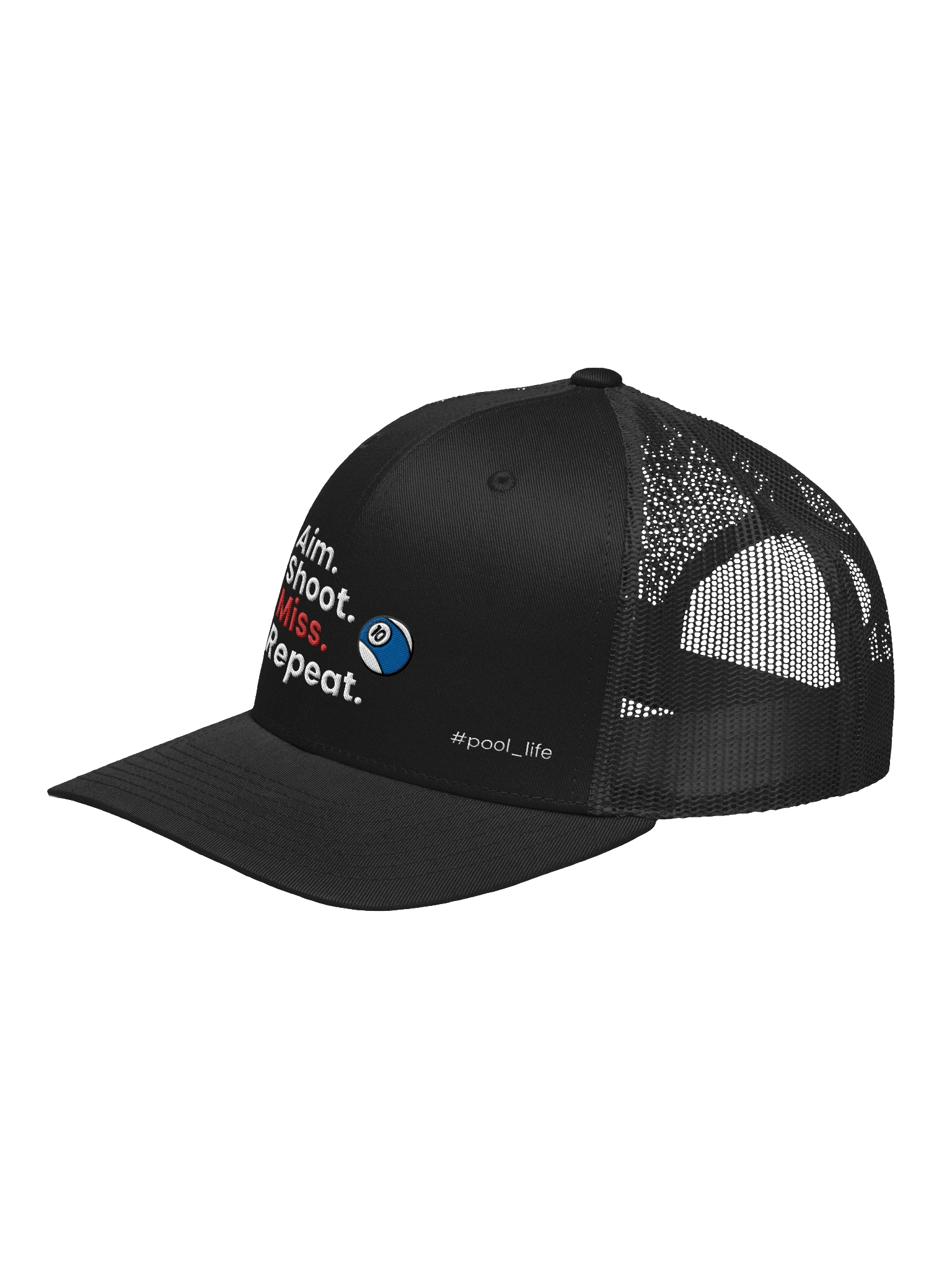 8-Ball Pool Life Cap (Trucker - Black) product image (2)