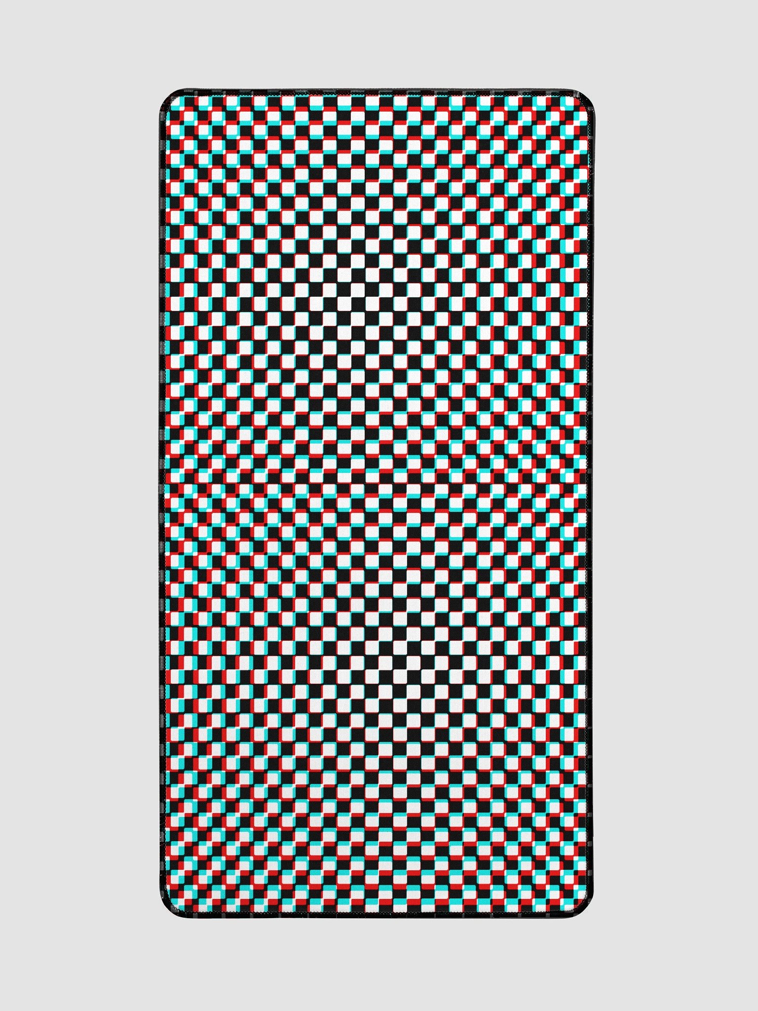 Checkered Anaglyph Desk Mat 15.5 x 31.5 product image (3)