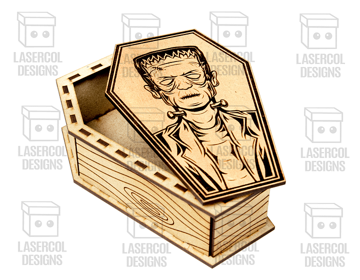 Halloween Coffin Boxes Bundle (Set 1-2-3-4) - (2 Sizes) - Laser Cut Files product image (2)