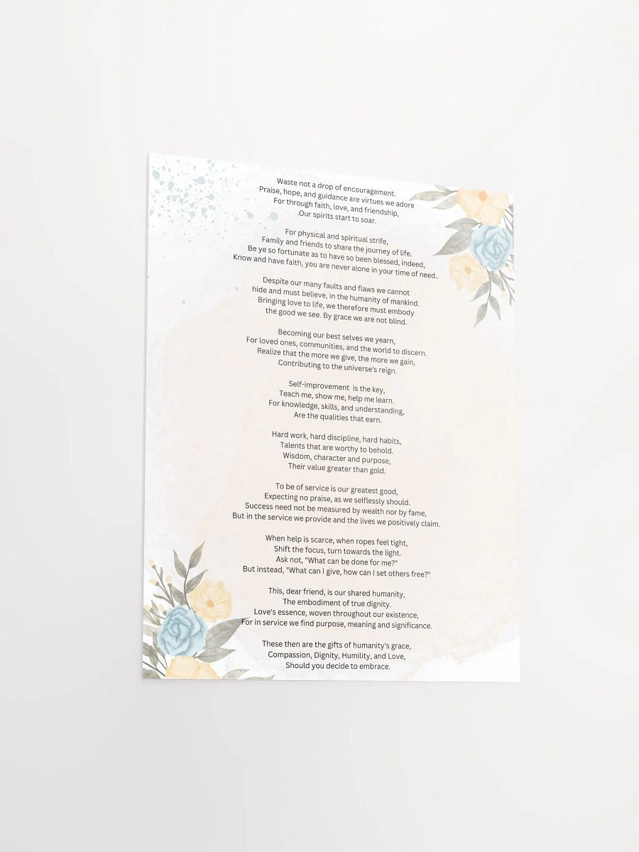Dignity Poem Poster 2 of 2 product image (9)