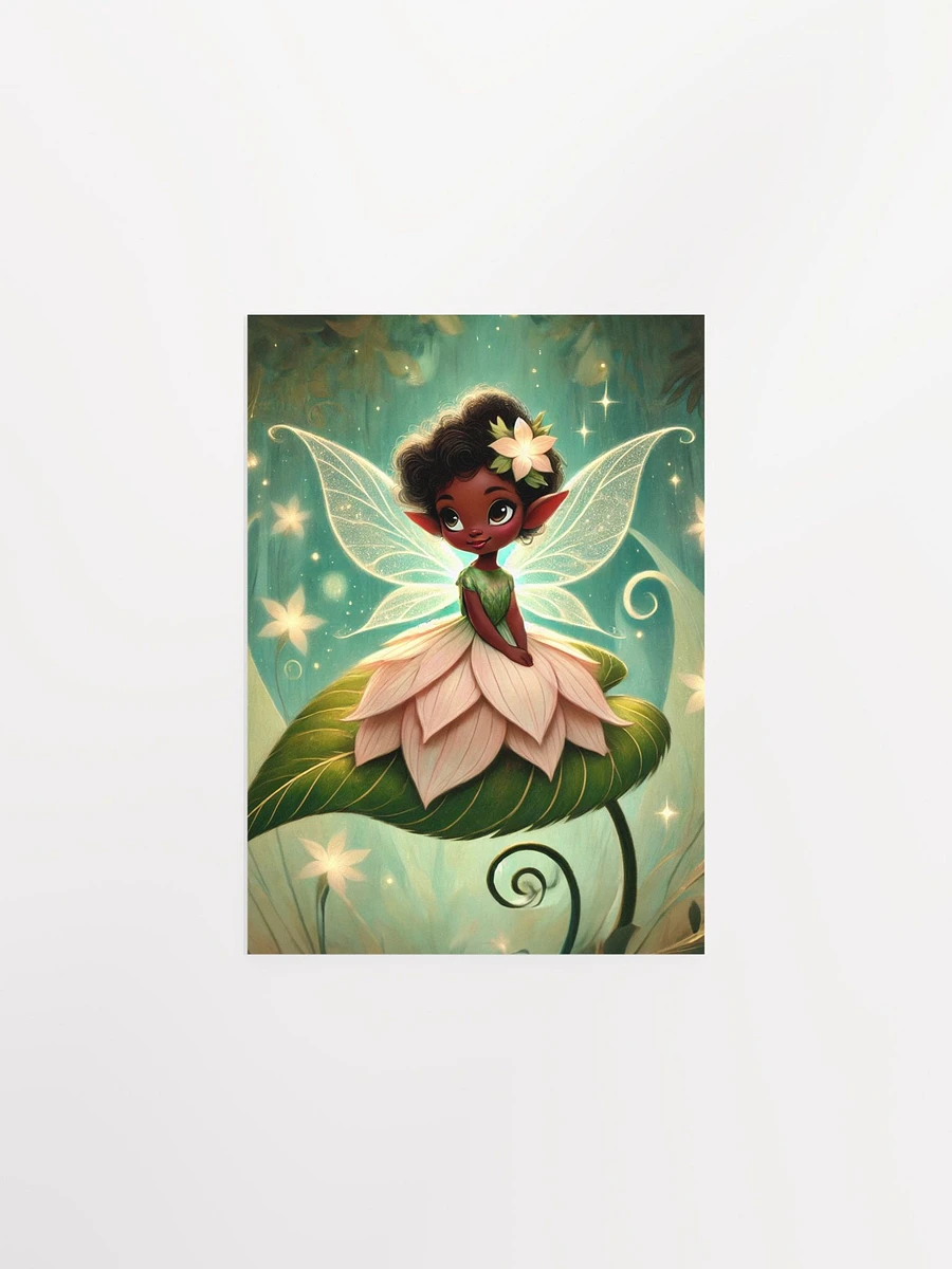 Poised Flower Fairy on Magical Leaf Premium Poster product image (4)