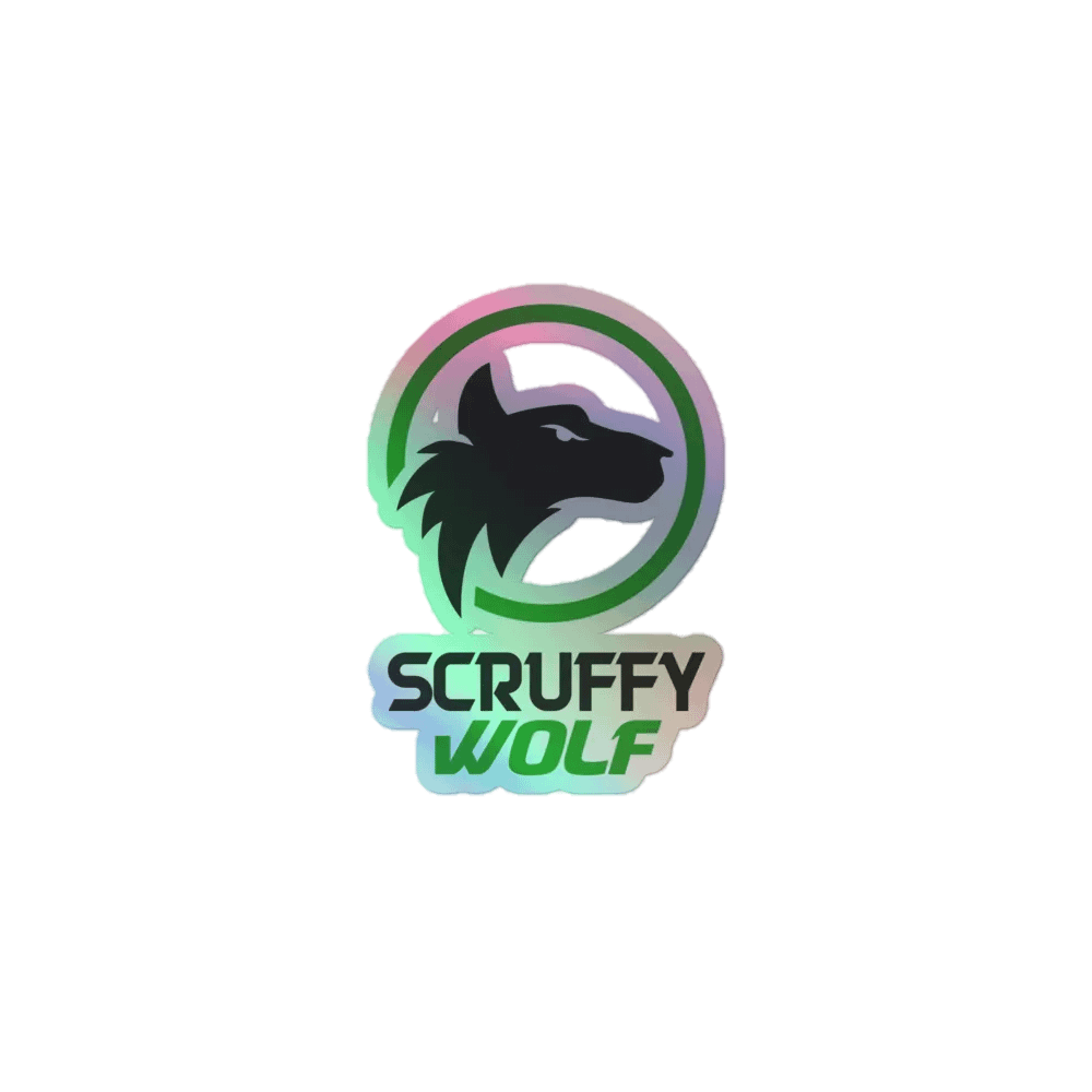 ScruffWolf v2 Sticker (Holographic) product image (1)