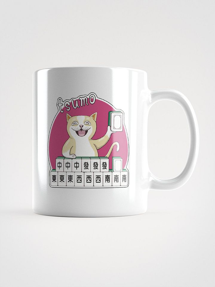 Mahjong cat got tsumo white coffee mug product image (1)