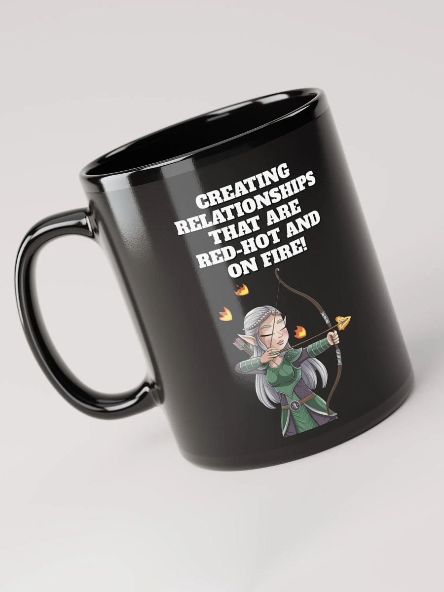 Creating Relationships That Are Red-Hot And On Fire! Valentine's Day Black Mug product image (8)