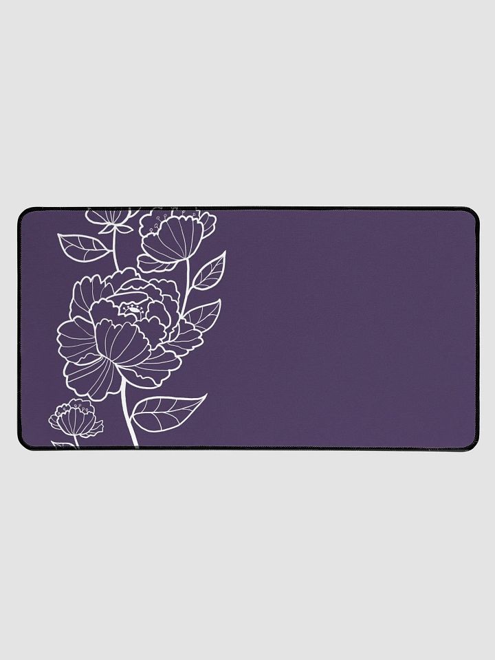 Purple Peony Neoprene Desk Mat product image (1)