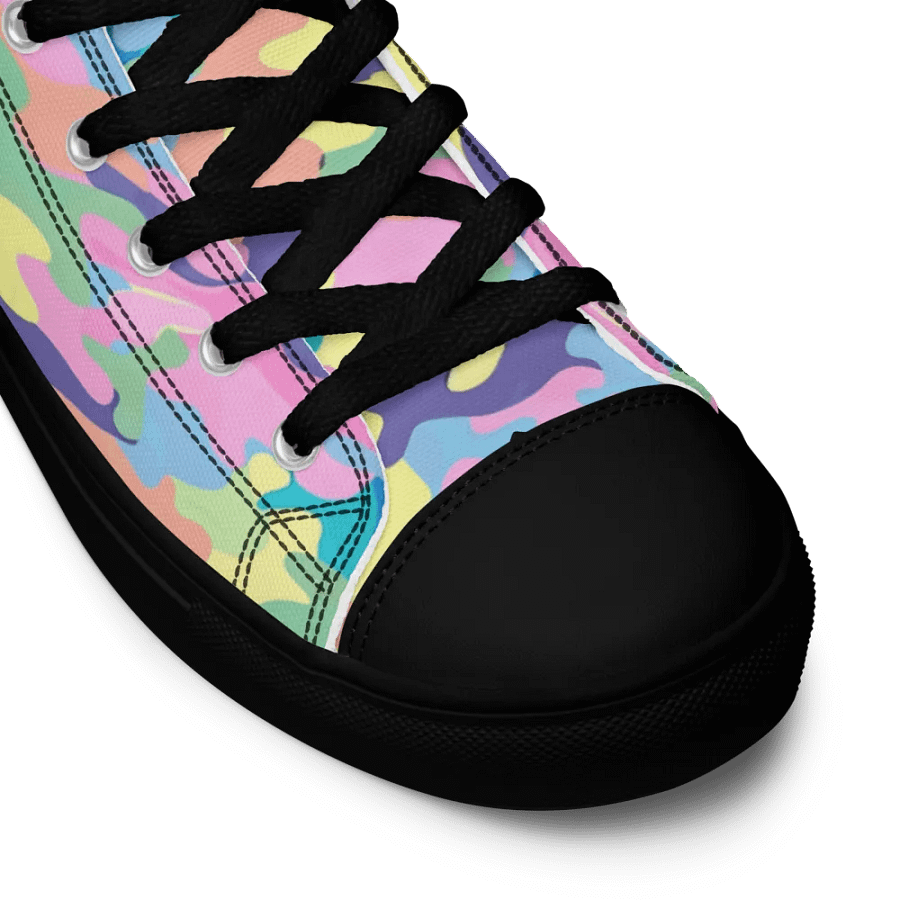 Pastel Camouflage High Top Canvas Shoes product image (9)
