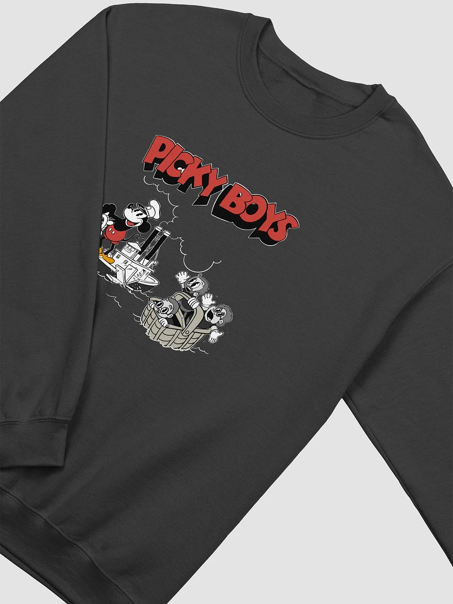 Mouse Boat Crewneck Sweatshirt (Black) product image (3)