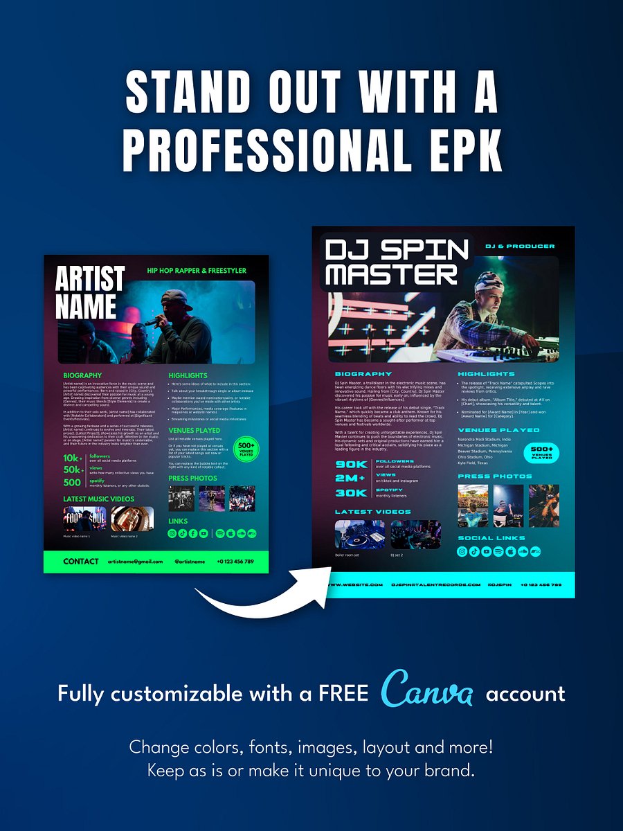 Electronic Press Kit (EPK) Template product image (2)
