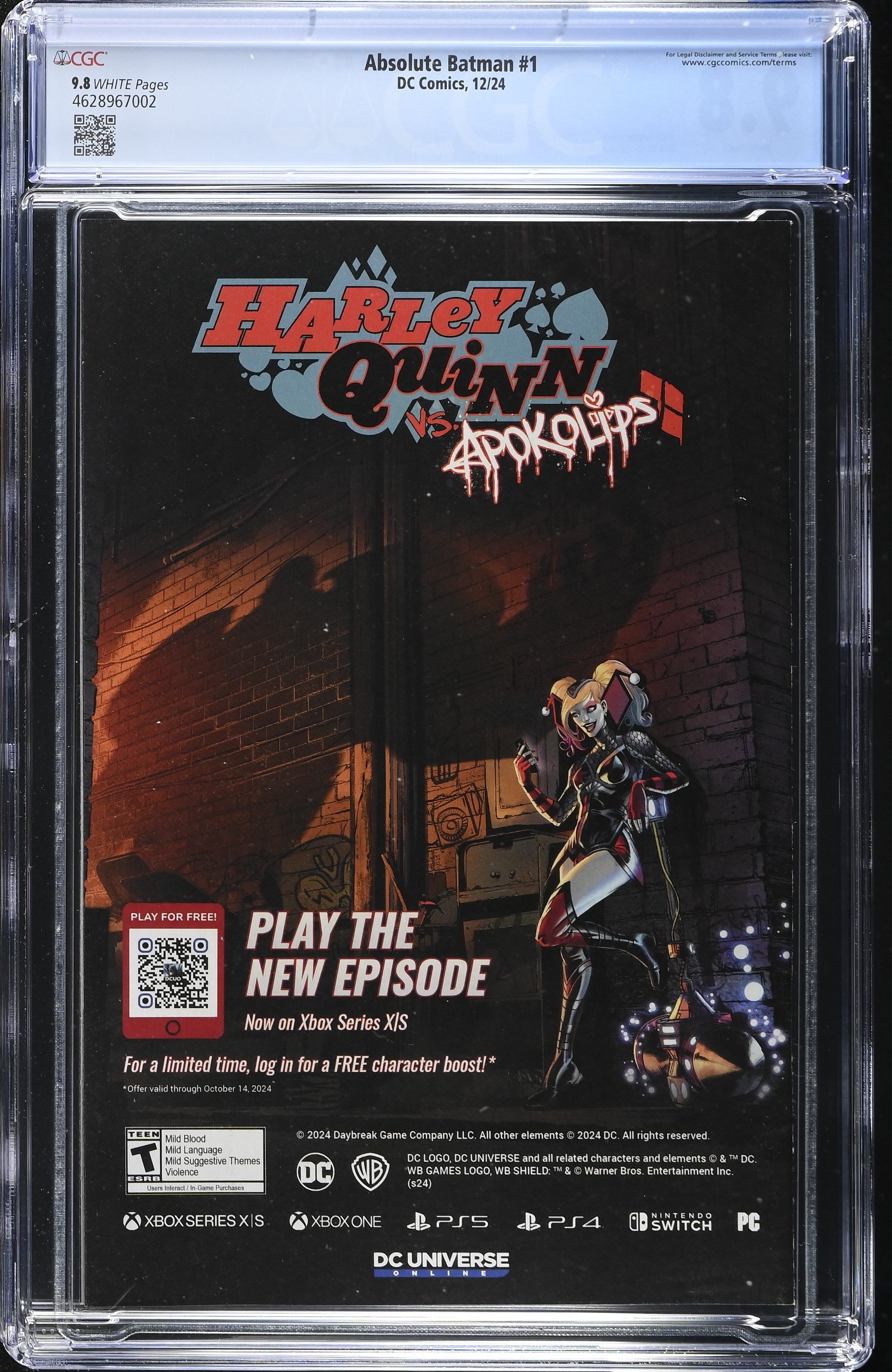 Absolute Batman #1 (2024) | DC Comics | CGC 9.8 | Scott Snyder & Nick Dragotta product image (2)