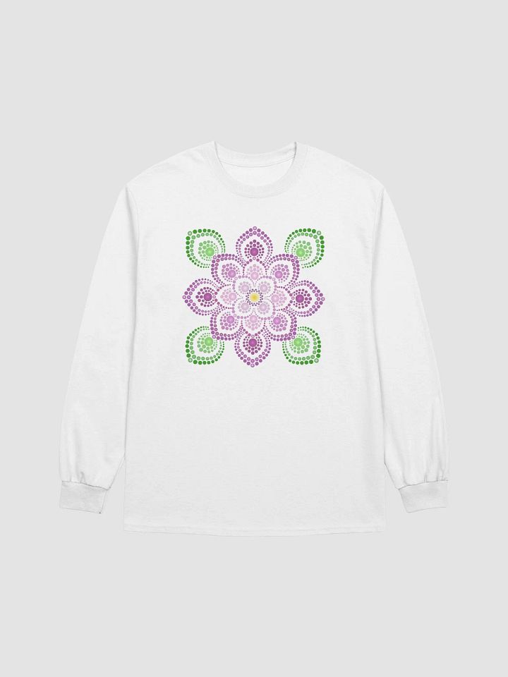 Purple and Green Mandala Long Sleeve T-Shirt product image (9)